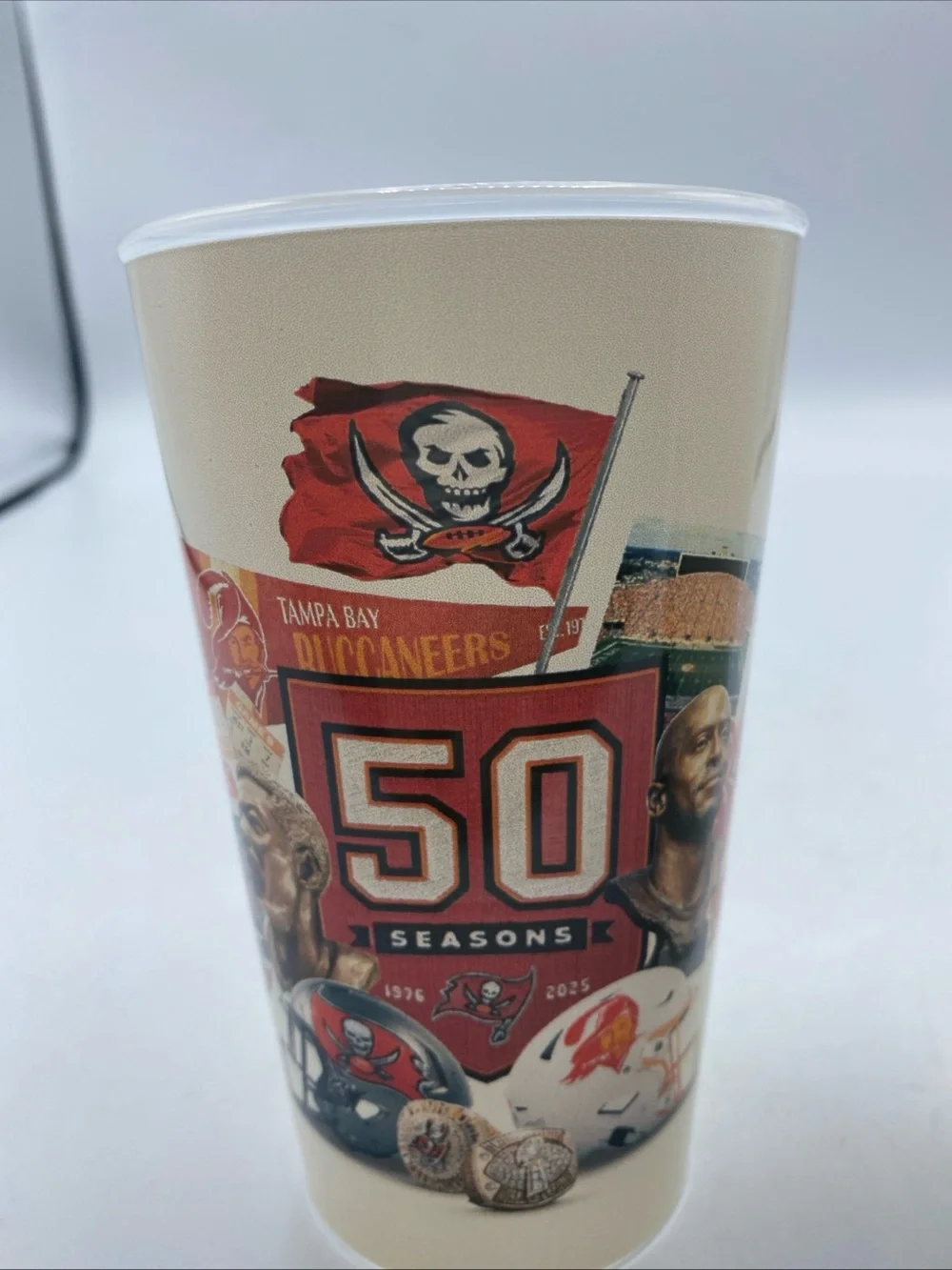 Bucs Cups 50 Seasons Of Buccaneers Tumblers Tampa Bay Buccaneers NFL Football 2